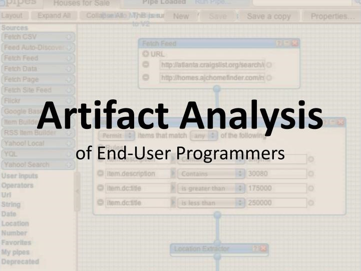 End-User Programmers and their Communities: An Artifact-based Analysis